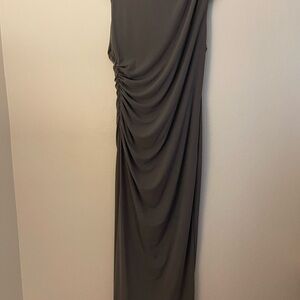 Zara High Neckline Gray Dress